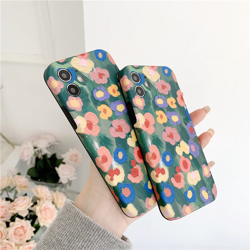 Colorful Oil Painting Candy Floral iPhone Case