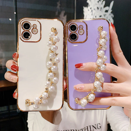 Bracelet de perles de placage luxueux Coque et skin adhésive iPhone