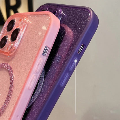 Glitter Clear Bling para carga inalámbrica magnética Magsafe Compatible con iPhone Case