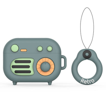 Fashion Retro Radio Soft Silicone AirPods Case for AirPods 1st 2nd 3rd Pro