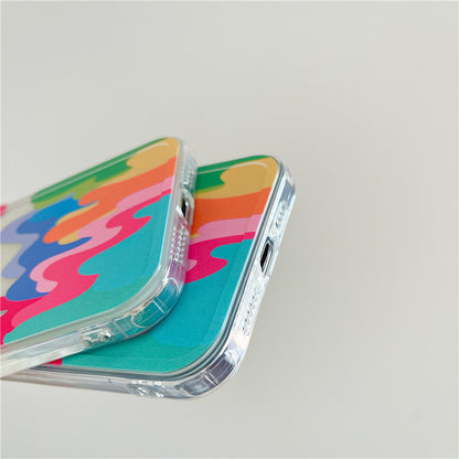 Vinilo o funda para iPhone Creatividad pintada al óleo transparente suave