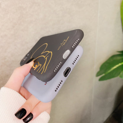 Bronzing Cute Cartoon Mouse Soft TPU iPhone Case