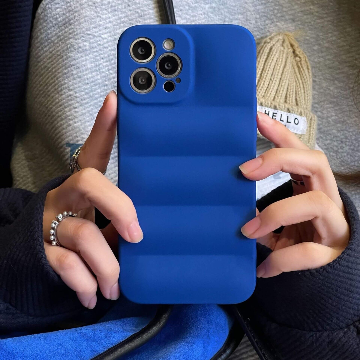 Klein Blue Colorful Down Jacket Warm Soft iPhone Case
