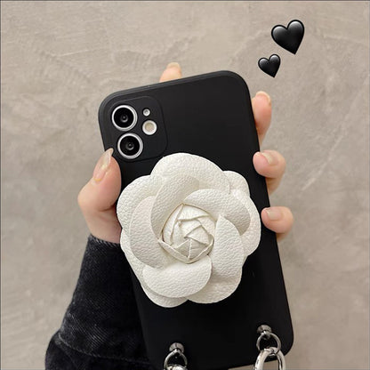 Douple Color Camellia Bracket iPhone Case