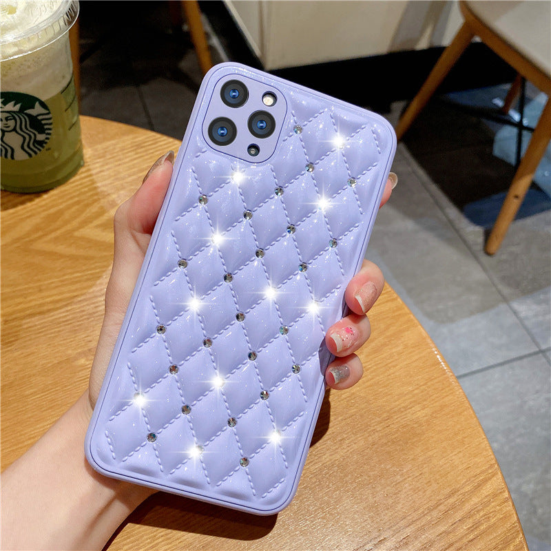 Advanced Fashion Chane Diamond lattice Rhinestone iPhone Case