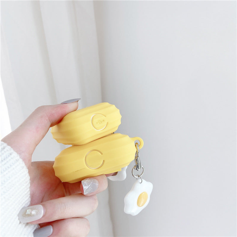 Candy Color Silicone Cartoon Poached Egg Soft AirPods Case for AirPods 1st 2nd 3rd Pro