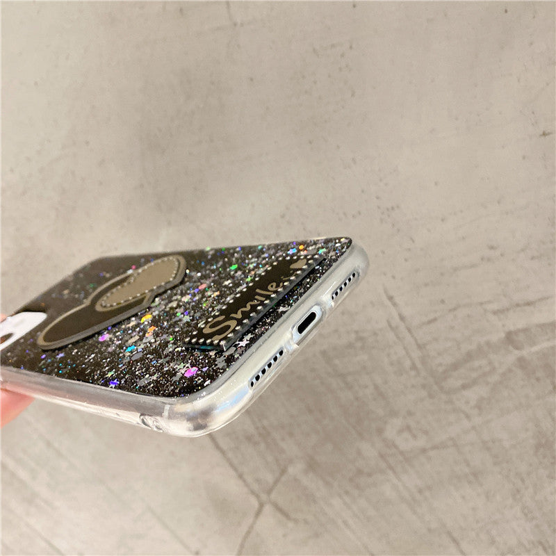 Chapado Love Heart Glitter Clear iPhone Case Contraportada