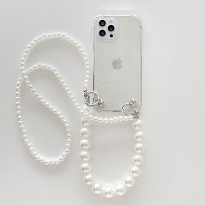 Pearl Lanyard Clear iPhone Case