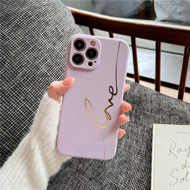 Love Letters Shockproof Soft Silicone Compatible with iPhone Case