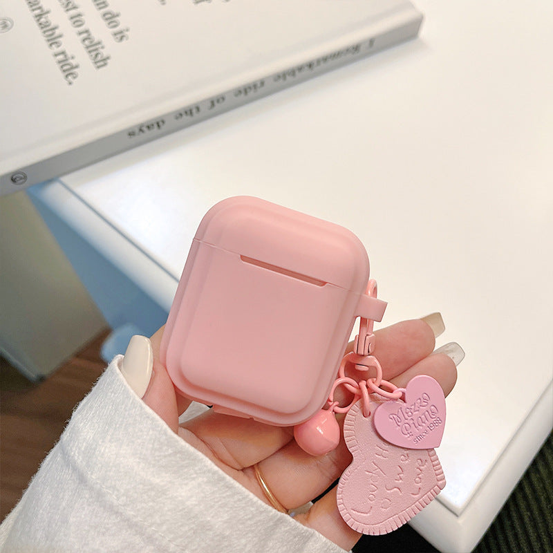 Love Pendant Keychain Hook Solid Color Couple AirPods Case Pro