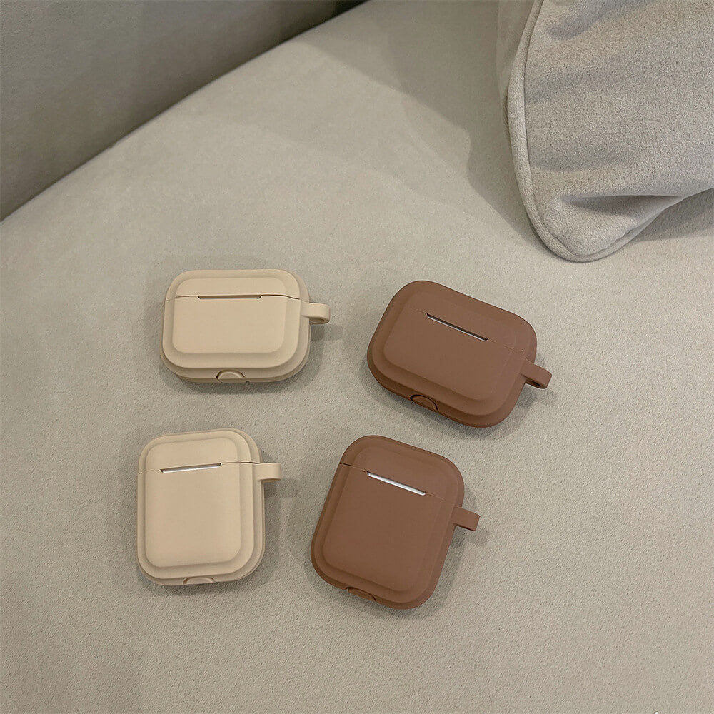 Solid Color Retro Couple Case for AirPods 1 2 3 Pro