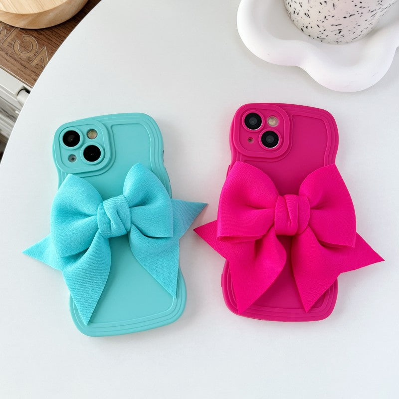 Beautiful Bowknot Wave Frame Compatible with iPhone Case