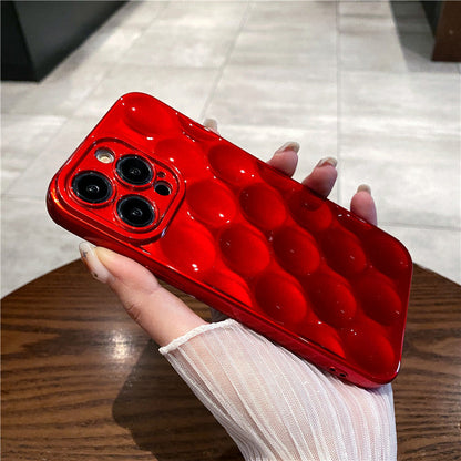 Patrón de panal 3D de moda Silicona suave a prueba de golpes Compatible con iPhone Case