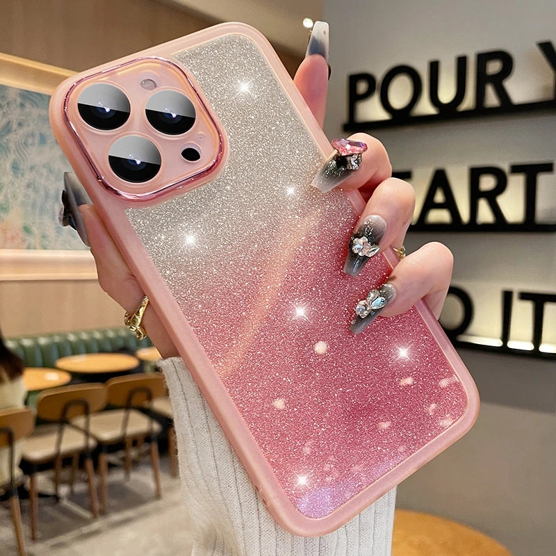 Luxury Glitter Shockproof Clear Soft Compatible with iPhone Case
