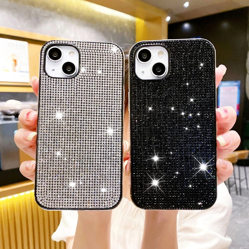 Luxury Diamond Bling Shine Soft Compatible con iPhone Case