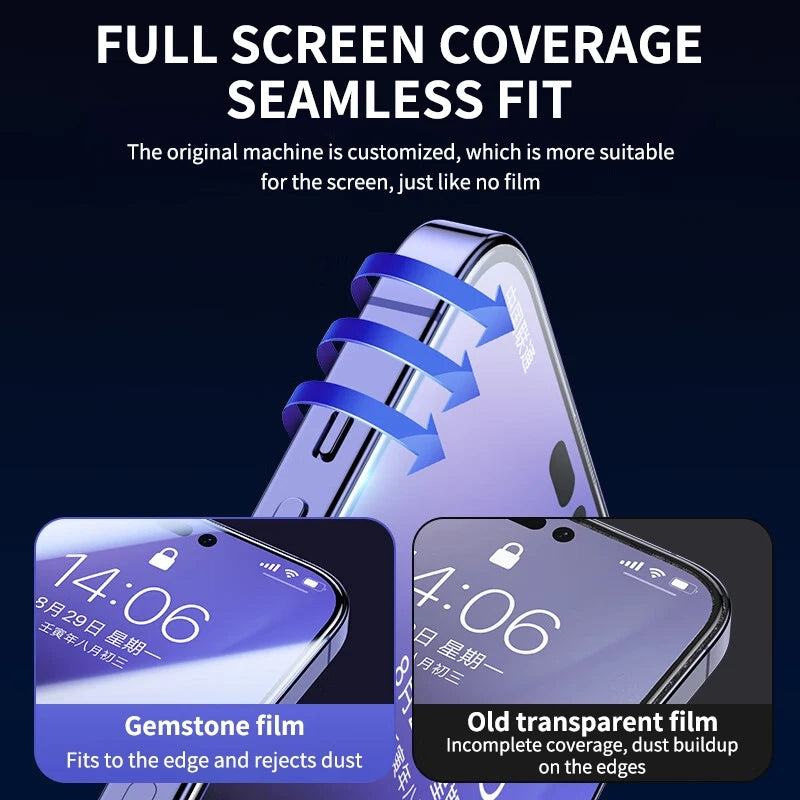 Lot de 4 verres trempés 9D compatibles avec les protecteurs d'écran iPhone