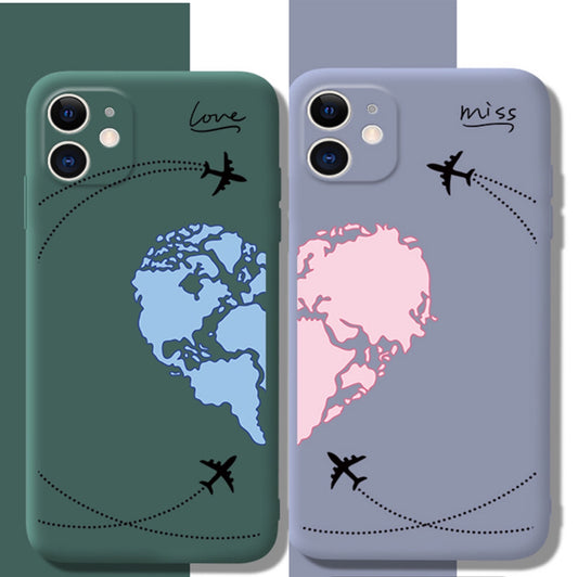 Fly Over Earth Fall In Love Couple Coque iPhone Couverture arrière