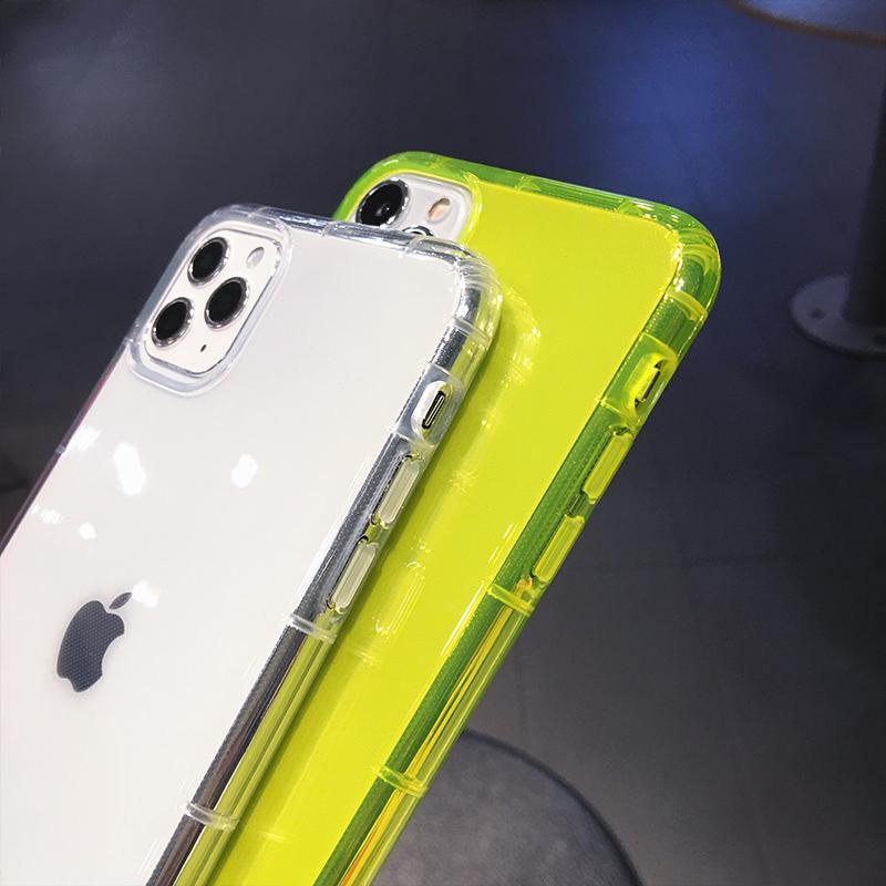 Candy Color Bumper Shockproof Transparent Soft iPhone Case