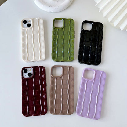 3D Curly Wave Pattern Compatible with iPhone Case