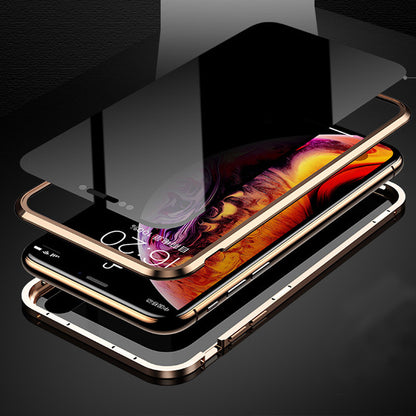 Magnetic Double-sided Glass Anti-peeping iPhone Case