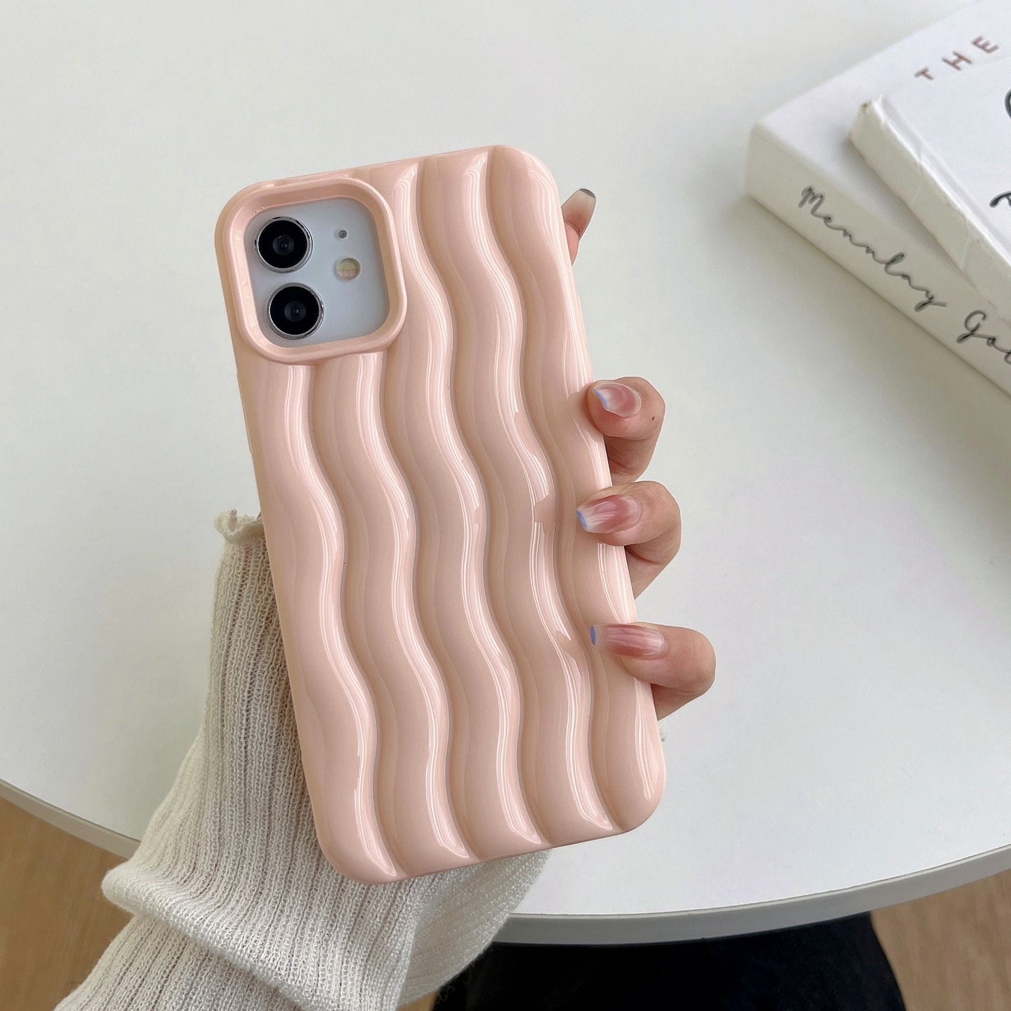 3D Wave Ripple Pattern Shockproof Compatible with iPhone Case