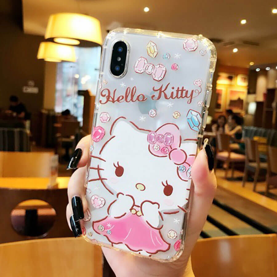 Cute Cartoon Cat Soft Clear iPhone Case