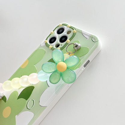 Bracelet fleur verte Coque et skin adhésive iPhone