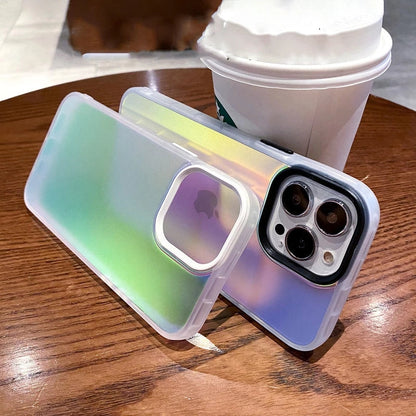 Anti Shock Laser Matte Transparent Compatible with iPhone Case
