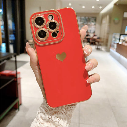 Revestimiento de lujo Square Love Heat Compatible con iPhone Case