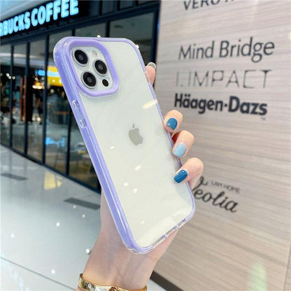 Candy Color Shockproof Clear Soft iPhone Case
