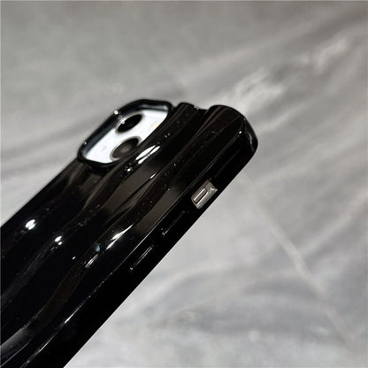 Funda de lujo con revestimiento 3D de ondulación de agua suave compatible con iPhone