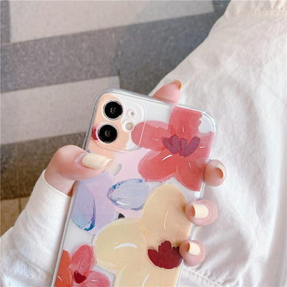 Vintage Flowers Soft Clear iPhone Case