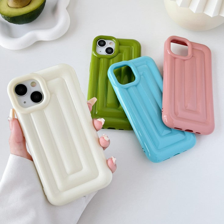 3D Soild Stripe Electroplate Compatible with iPhone Case