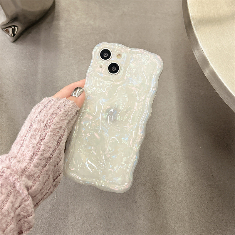 Wave Frame Irregularity Shell Pattern Compatible with iPhone Case