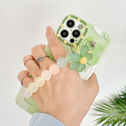 Green Flower Bracelet iPhone Case
