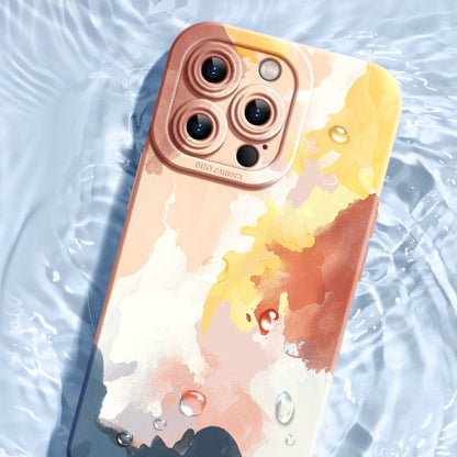Bonita funda de silicona de color de pintura compatible con iPhone.