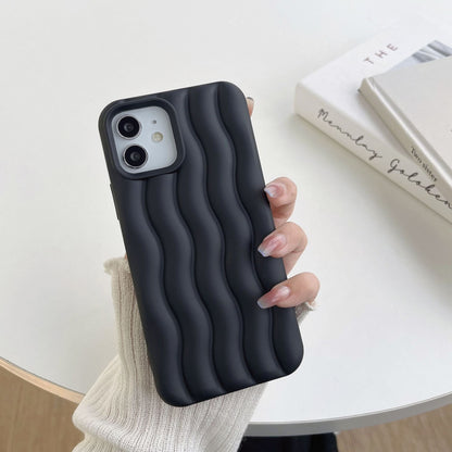 3D Wave Curly Stripe Pattern Antichoc Compatible avec la coque iPhone