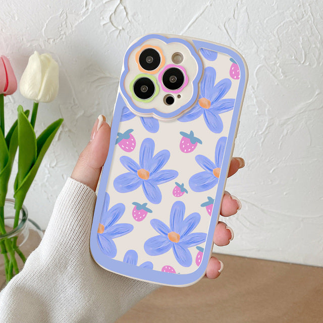 Flower Matte Soft TPU Compatible with iPhone Case