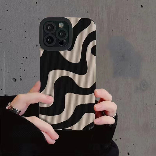 Fashion Zebra Stripe Antichoc Doux Compatible avec la coque iPhone