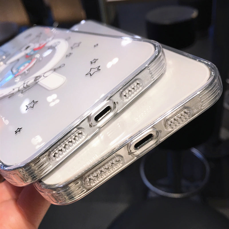 Astronauta para carga inalámbrica magnética Magsafe transparente compatible con iPhone Case