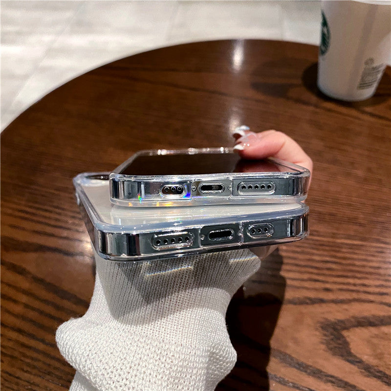 Aurora Laser Transparent Luxury Soft Clear Compatible avec la coque iPhone