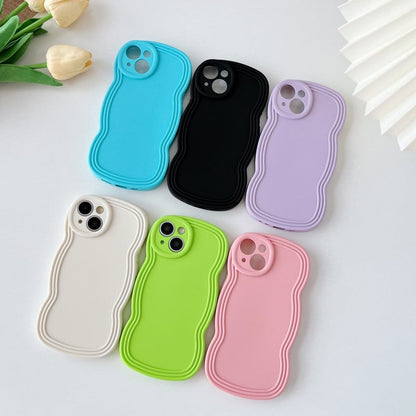 Wave Frame Shockproof Soft Silicone Compatible with iPhone Case