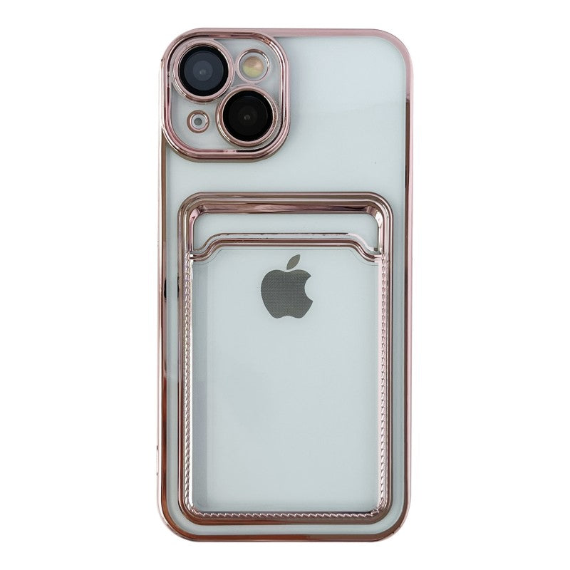 Electroplating Wallet Card Holder Compatible with iPhone Case