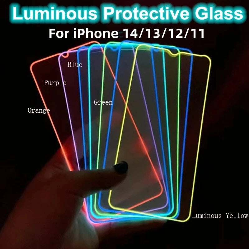 Vidrio Templado Luminoso Compatible con Protectores de Pantalla para iPhone 