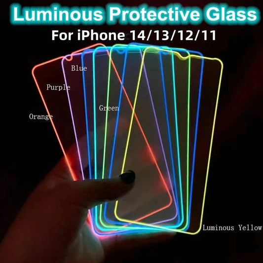 Vidrio Templado Luminoso Compatible con Protectores de Pantalla para iPhone 