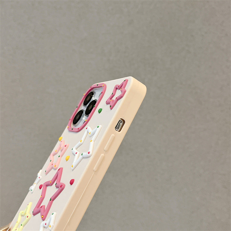 Cute Cartoon Star silicona suave compatible con iPhone Case