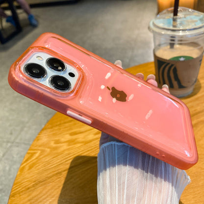 Coussin d'air transparent de couleur bonbon à motif gelée compatible avec la coque iPhone