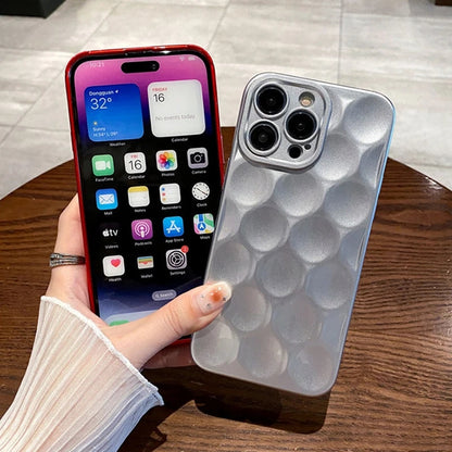 Motif en nid d'abeille 3D en silicone souple antichoc compatible avec la coque iPhone
