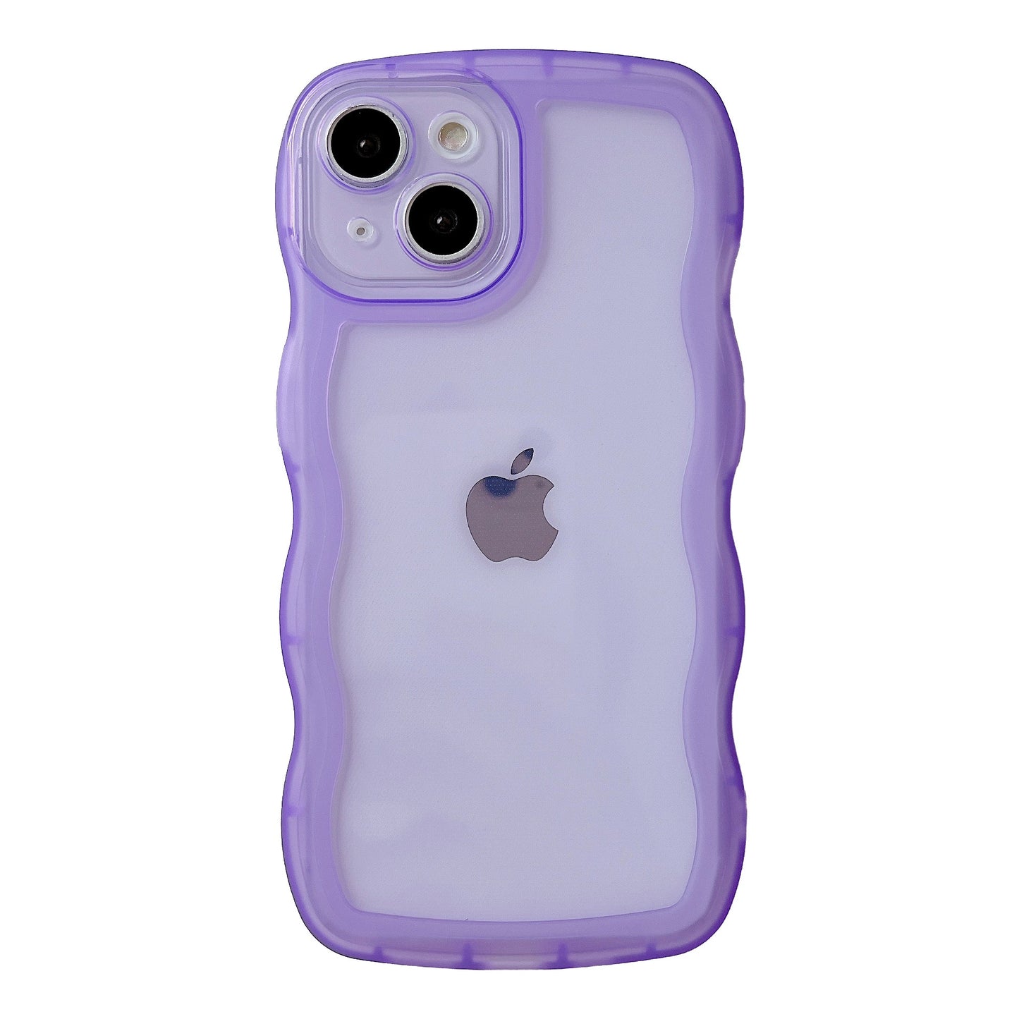 Curly Wave Frame Clear Soft Compatible con iPhone Case