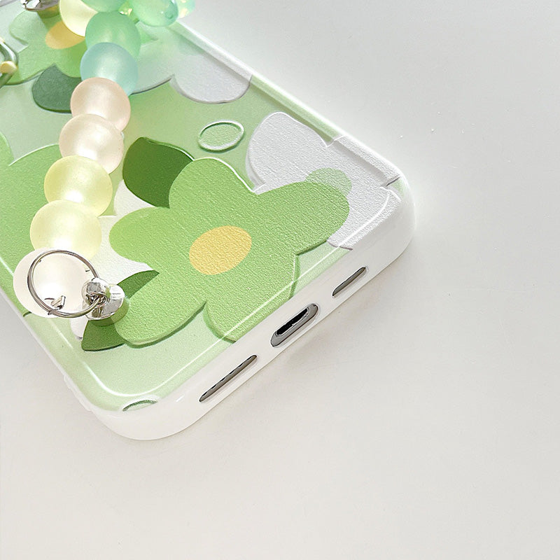 Vinilo o funda para iPhone Pulsera de flor verde